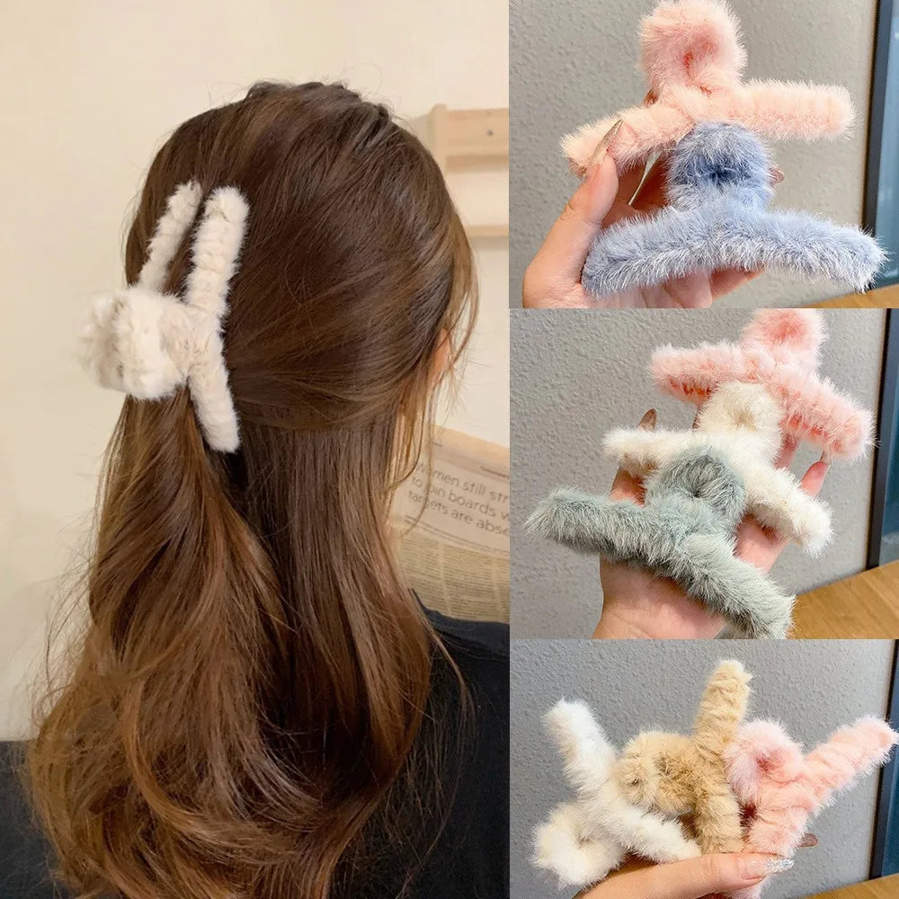 Plush Fluffy Hair Clip