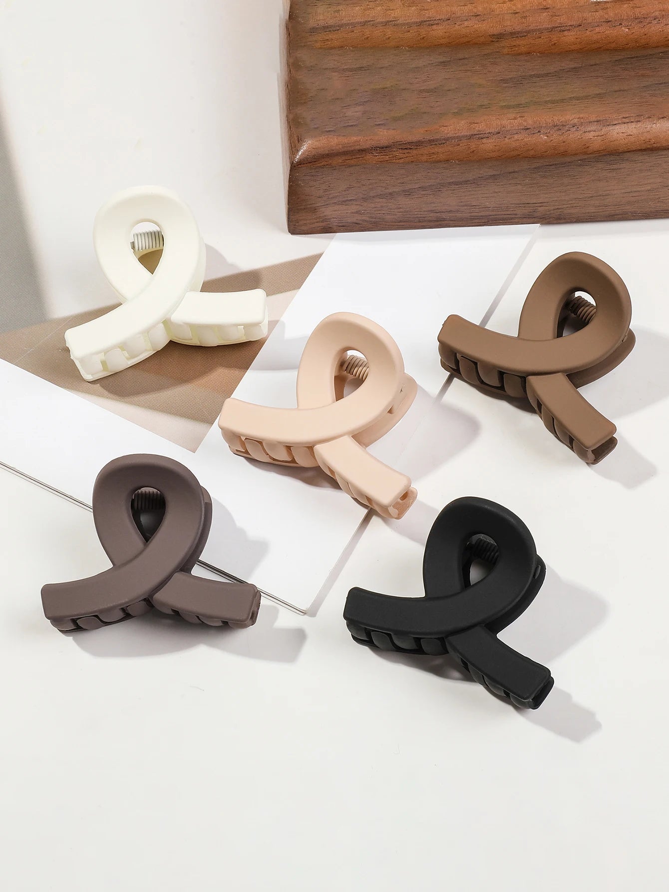 Floral Charm Hair Clip Set