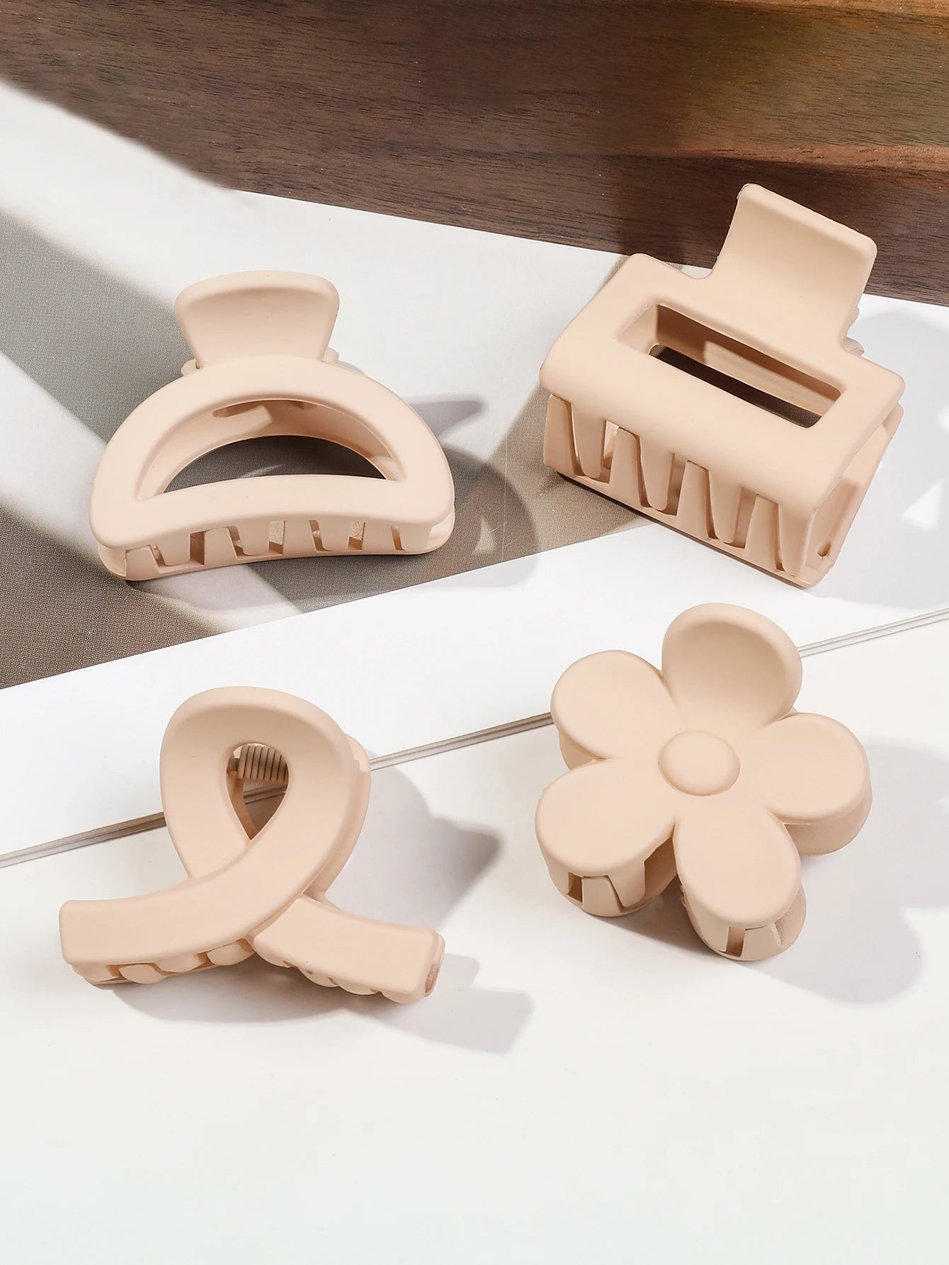 Floral Charm Hair Clip Set