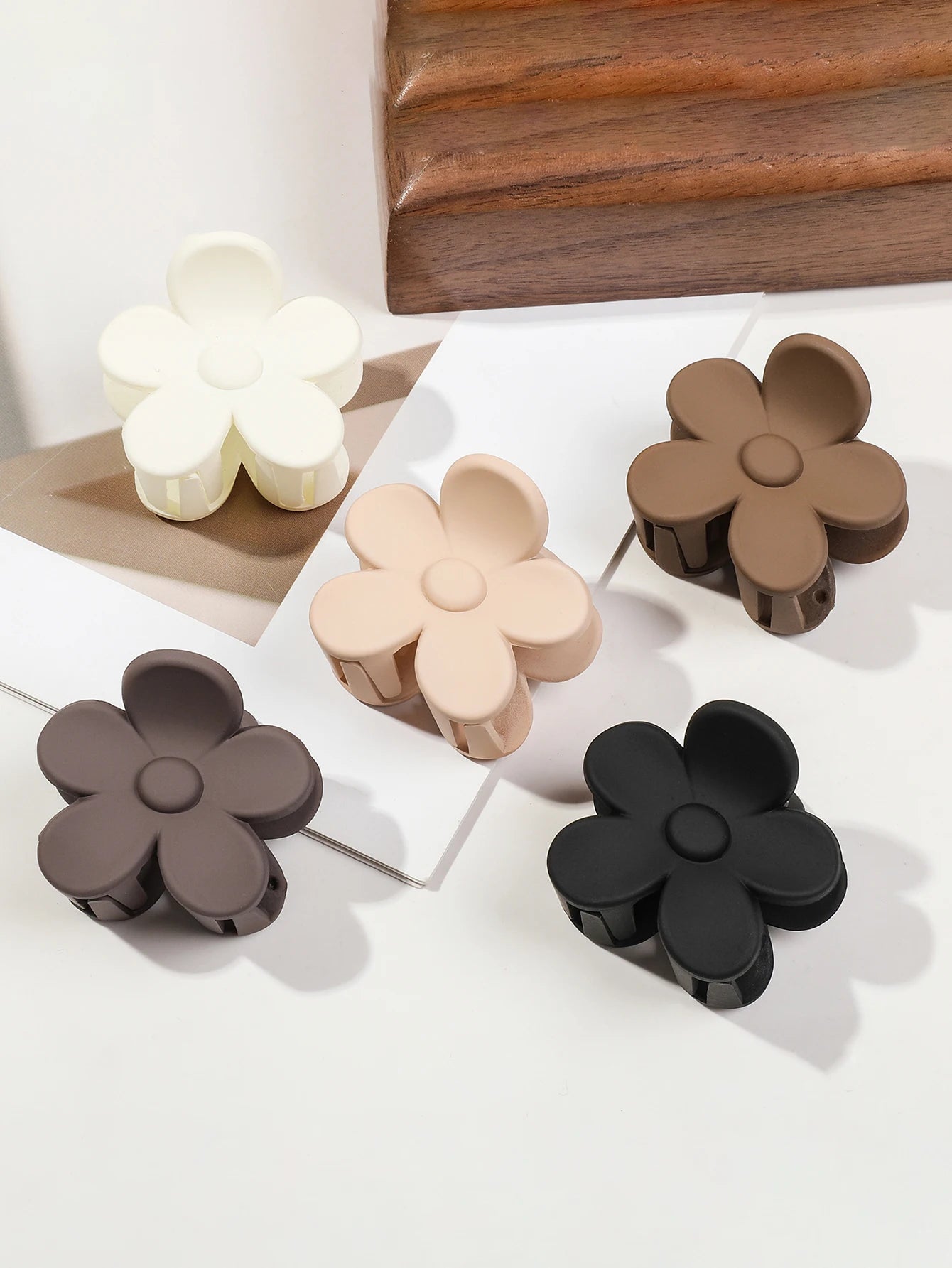 Floral Charm Hair Clip Set