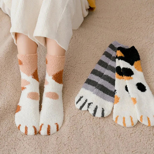 Cozy Cat Paw Socks