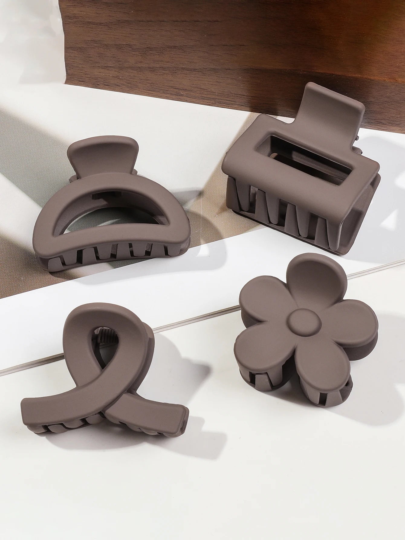 Floral Charm Hair Clip Set