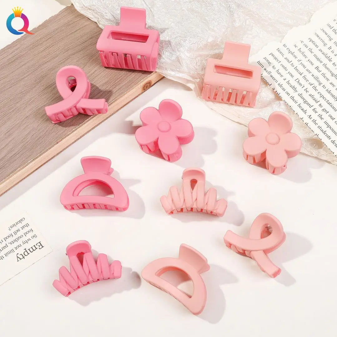 Floral Charm Hair Clip Set